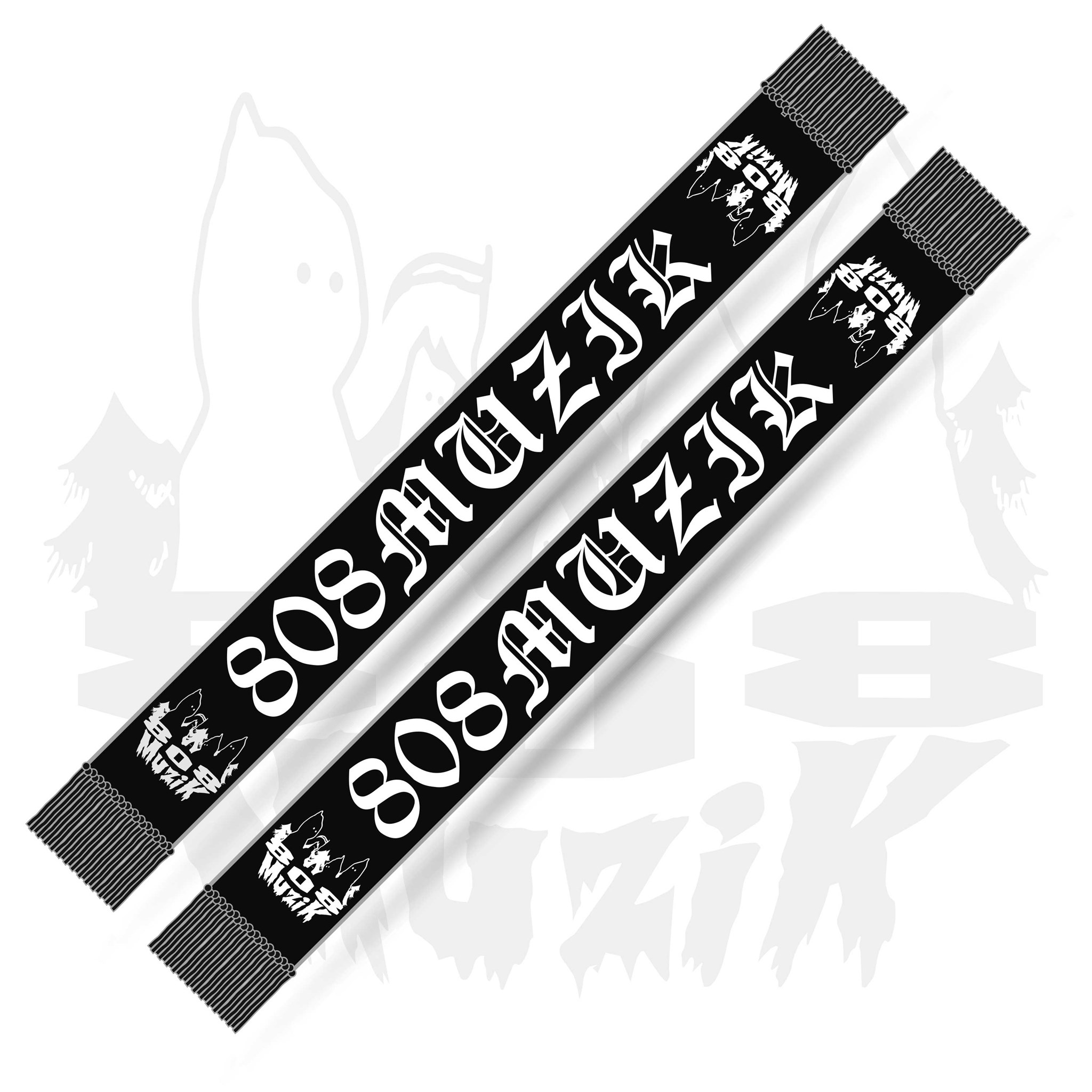 Bild von 808 MUZIK - SCHAL [schwarz/weiß]